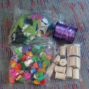 Colorful Party Craft Kit with Purple Ribbon